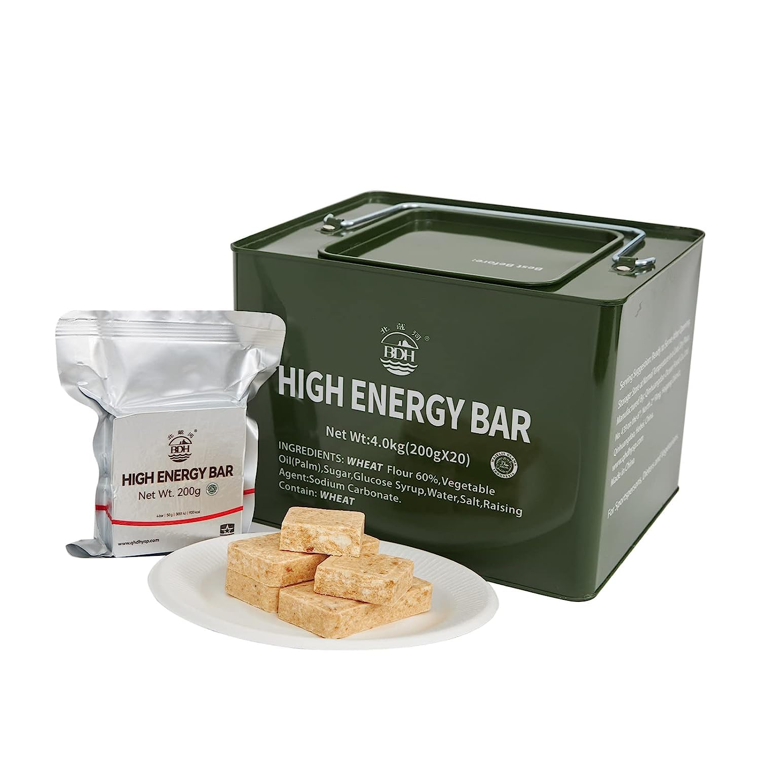 Emergency Food Rations Meal Ready To Eat Long Self Life 18400 Calorie Survival Tabs Perfect for Camping Hiking Army Outdoor Disaster 20 Pack with Tin Box