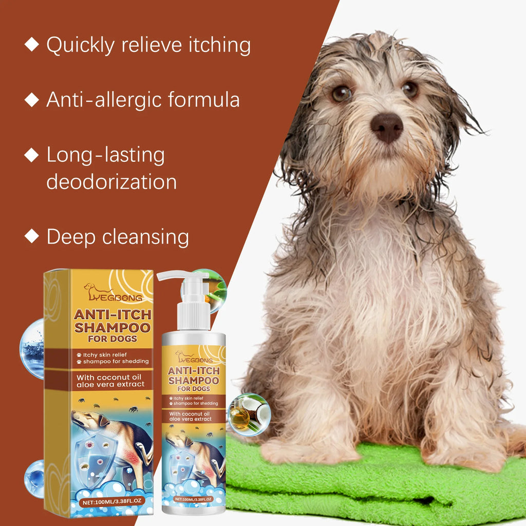 Anti Itch Shampoo with Coconut Oil for Dogs Prevent Dryness Relieve