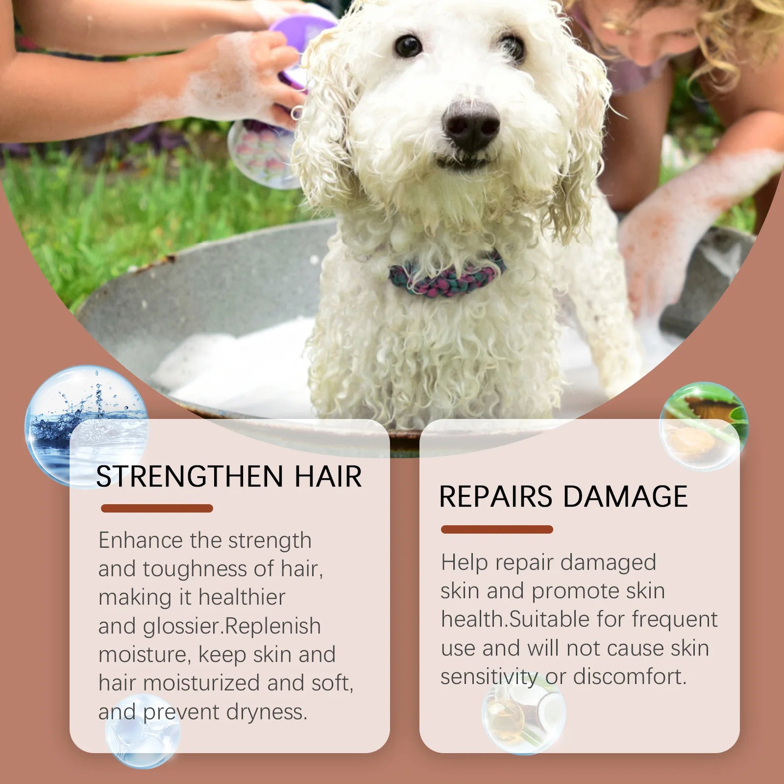 Anti Itch Shampoo with Coconut Oil for Dogs Prevent Dryness Relieve